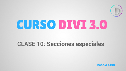 Secciones especiales Divi