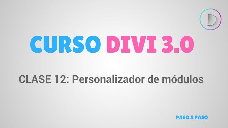 personalizador de módulos - curso de divi wordpress