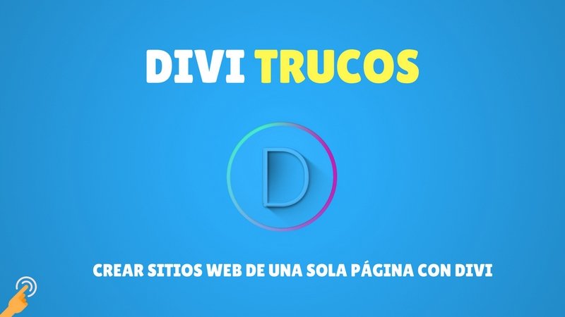 Crear sitios web de una sola página con Divi
