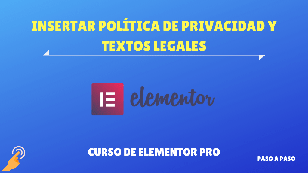 politica de privacidad en formularios elementor pro