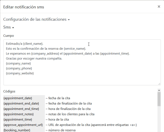 Notificaciones SMS Bookly sistema de reservas en WordPress DavidIbiza